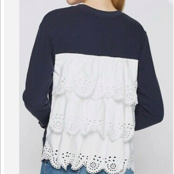 Joie “Devra" crew neck sweatshirt with ruffles - Picture 2 of 10